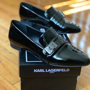 Patent Leather Black Flats/Loafers